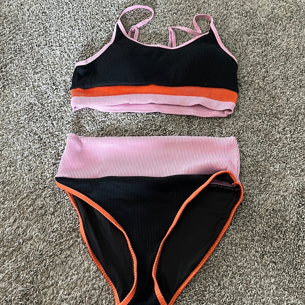 Women’s high waisted bottom bikini swimming suit